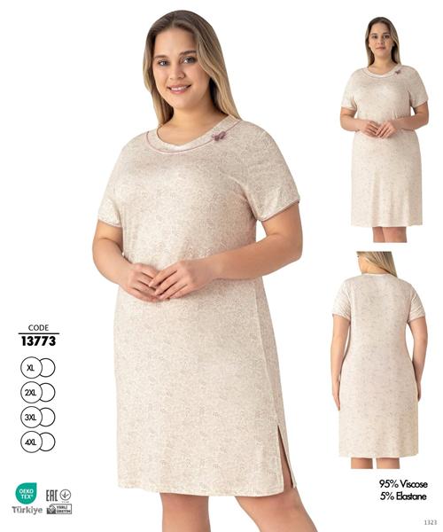 Ночнушка Cotpark (XL-4XL) 13773 beige (лето)