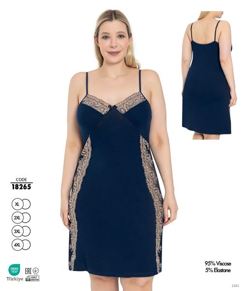 Ночнушка Cotpark (XL-4XL) 18265 navy (лето)