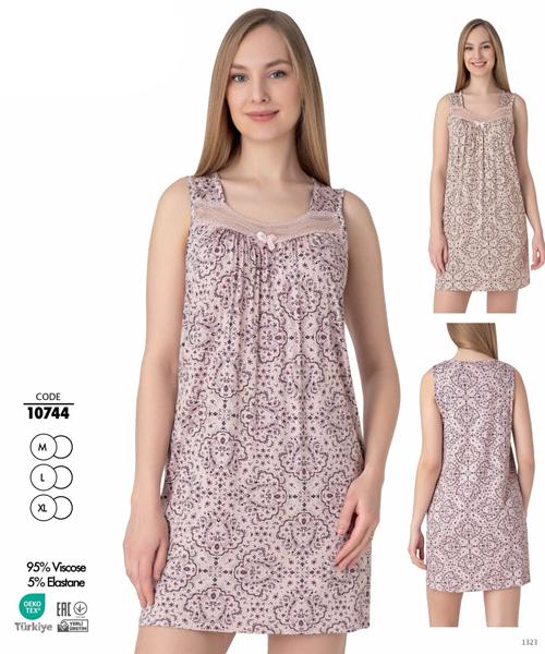 Ночнушка Cotpark (M-XL) 10744 beige (лето)