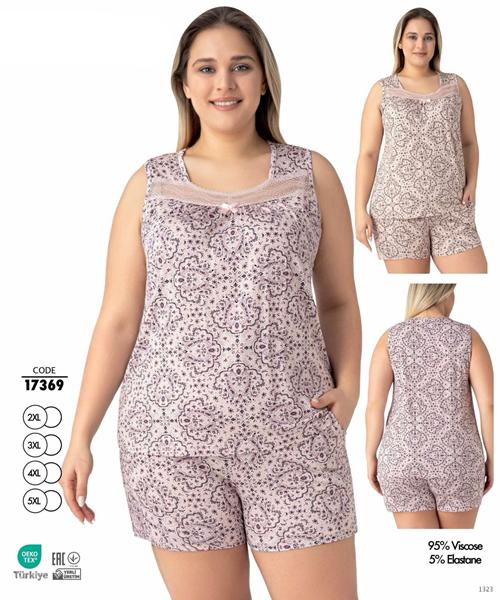 Пижама Cotpark (2XL-5XL) 17369 pink (лето)