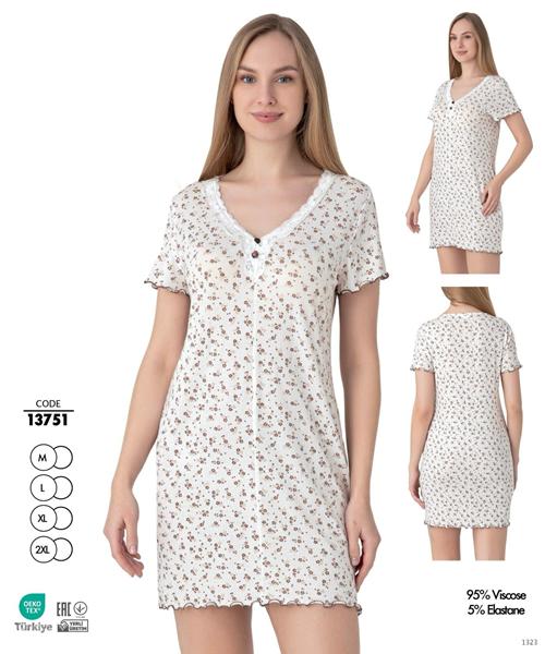 Ночнушка Cotpark (M-2XL) 13751 white (лето)