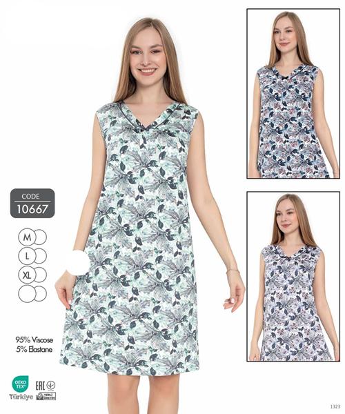 Ночнушка Cotpark (M-XL) 10667 green (лето)