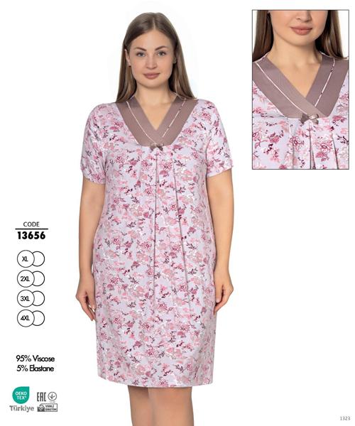 Ночнушка Cotpark (XL-4XL) 13656 pink (лето)
