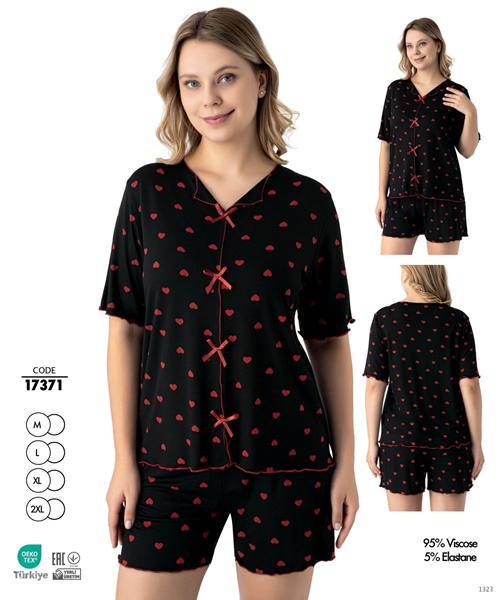 Пижама Cotpark (M-2XL) 17371 black (лето)