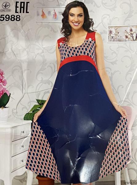 Халат Cotpark (2XL-6XL) 5988 navy (лето)