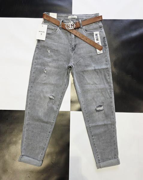 Джинсы Jeans Club (L-4XL) KF655-6 grey (деми)