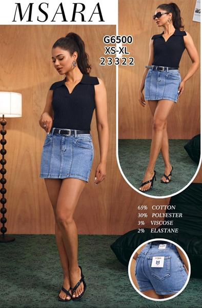 Юбка Jeans Club (XS-XL) G6500 blue (лето)