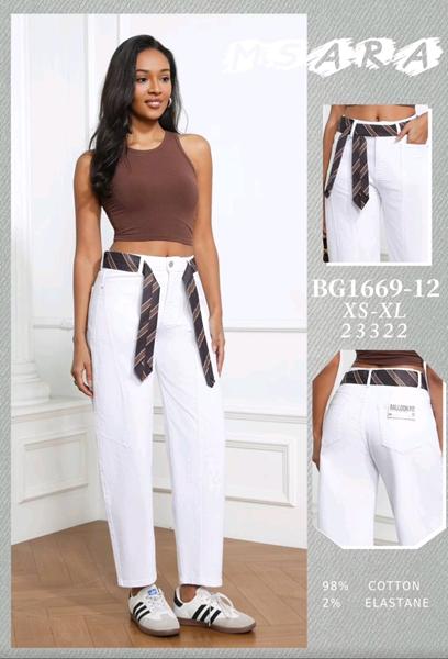 Джинсы Jeans Club (XS-XL) BG1669-12 white (деми)
