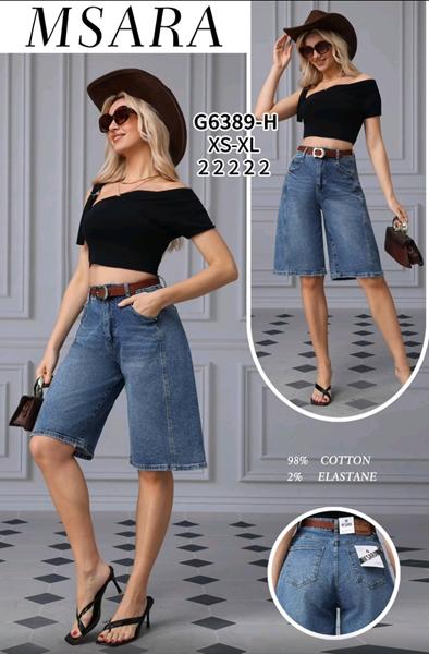 Шорты Jeans Club (XS-XL) G6389H blue (лето)