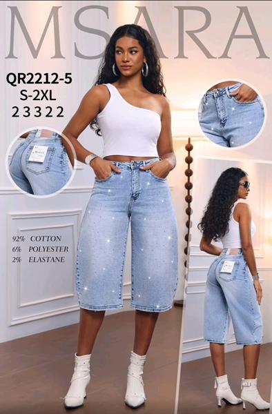 Бриджи Jeans Club (S-2XL) QR2212-5 l.blue (лето)