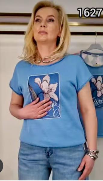 Футболка LIDA (50-60) 1627 l.blue (лето)