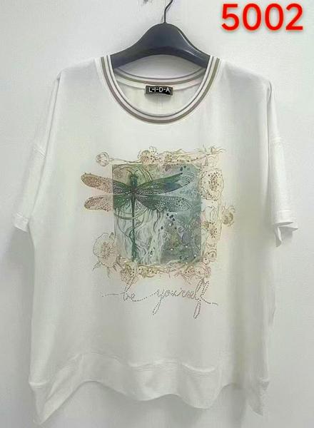 Футболка LIDA (52-62) 3710 white-pink (лето)