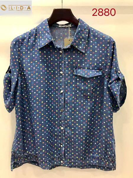 Рубашка LIDA (52-62) 3762 powder-pink (лето)