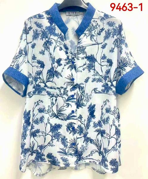 Рубашка LIDA (52-62) 9463-1 white-blue (лето)