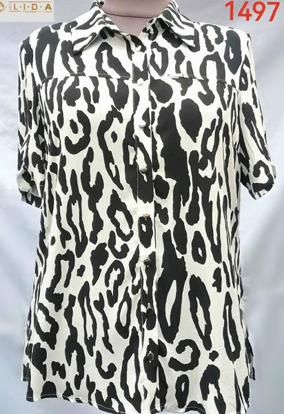 Рубашка LIDA (52-62) 1497 black-white (лето)