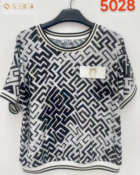 Футболка LIDA (52-62) 5028 l.grey-black (лето)