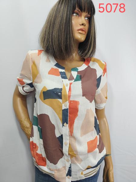 Рубашка LIDA (52-62) 5078 white-brown (лето)