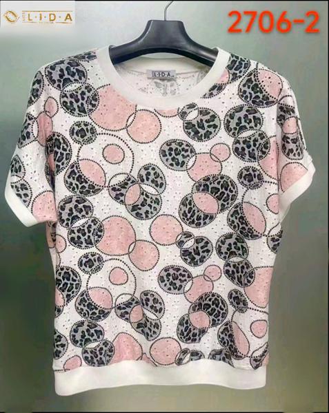 Футболка LIDA (52-62) 2706-2 white-pink (лето)