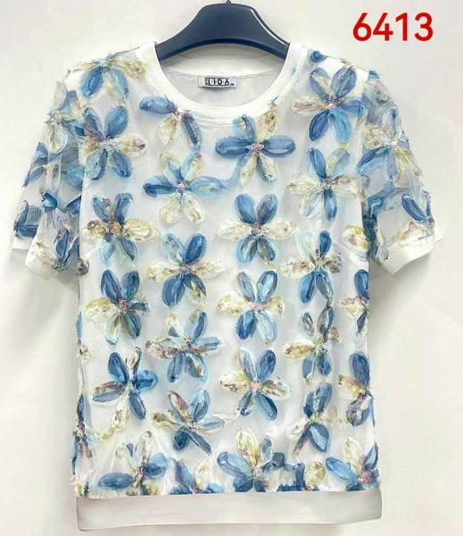 Футболка LIDA (52-62) 6413 white-blue (лето)