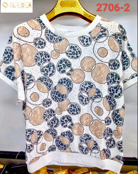 Футболка LIDA (52-62) 2706-2 white-beige (лето)