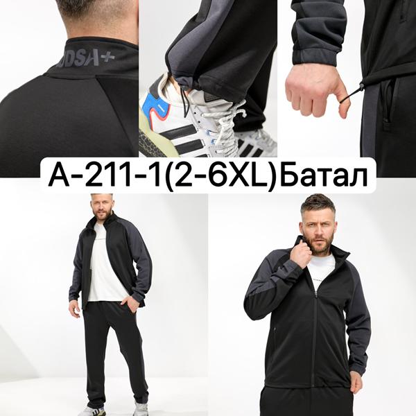Костюм спорт Ale-Ate (2XL-6XL) A211-1 black (деми)