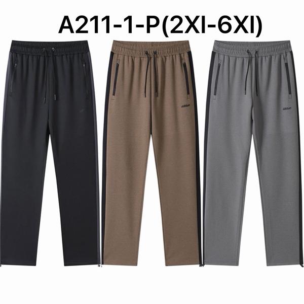 Штаны спорт Ale-Ate (2XL-6XL) A211-1P black (деми)