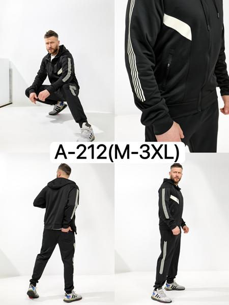 Костюм спорт Ale-Ate (M-3XL) A212 black (деми)