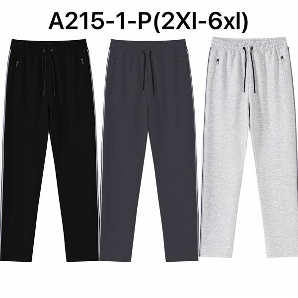 Штаны спорт Ale-Ate (2XL-6XL) A215-1P black (деми)