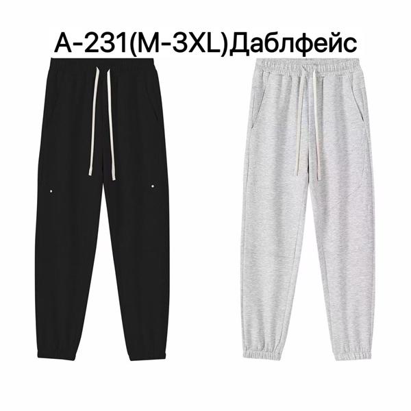 Штаны спорт Ale-Ate (M-3XL) A231 grey (деми)
