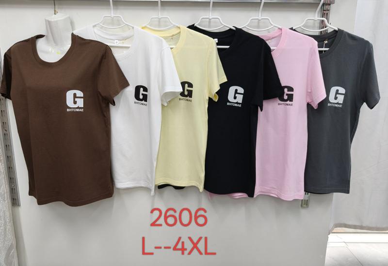 Футболка Xie (L-4XL) 2606 brown (лето)