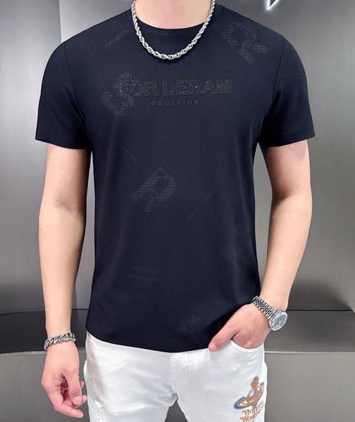Футболка F.T.H (L-4XL) F1339 navy (лето)
