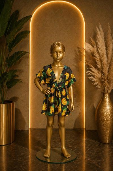 Халат Sun&Sea (120-160) A7122 black (лето)