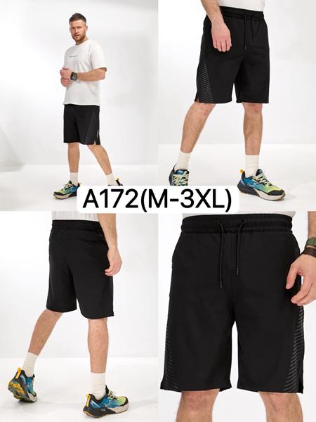 Шорты LiOpt (M-3XL) A172 black (лето)