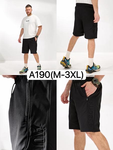 Шорты LiOpt (M-3XL) A190 black (лето)