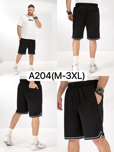 Шорты LiOpt (M-3XL) A204 black (лето)