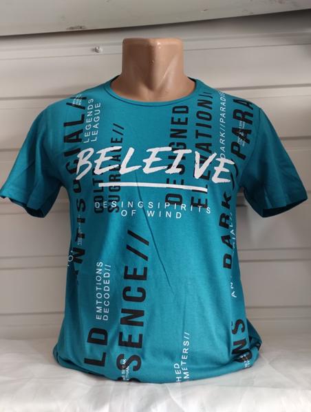 Футболка Panda (S-2XL) 1801 blue (лето)