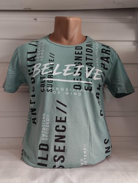 Футболка Panda (S-2XL) 1803 mint (лето)