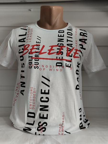 Футболка Panda (S-2XL) 1805 white (лето)