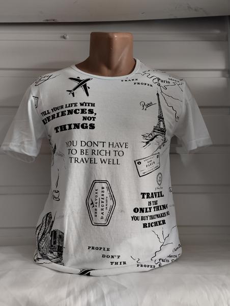 Футболка Panda (S-2XL) 1807 white (лето)