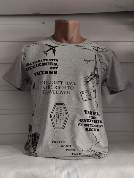 Футболка Panda (S-2XL) 1808 grey (лето)