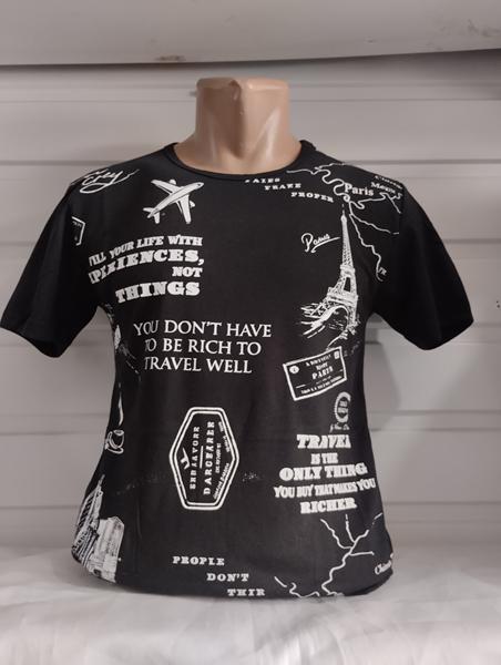 Футболка Panda (S-2XL) 1809 black (лето)