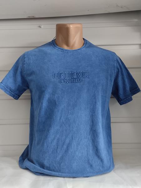 Футболка Panda (M-3XL) 1812 blue (лето)