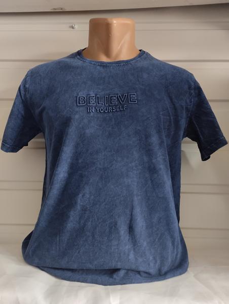 Футболка Panda (M-3XL) 1813 blue (лето)