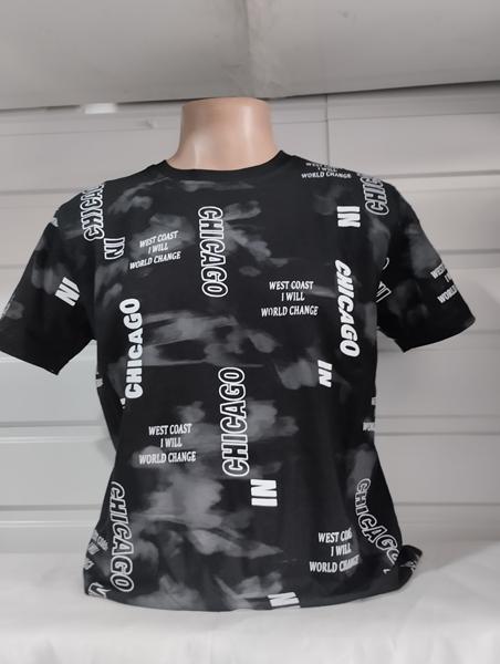 Футболка Panda (S-2XL) 1820 black (лето)