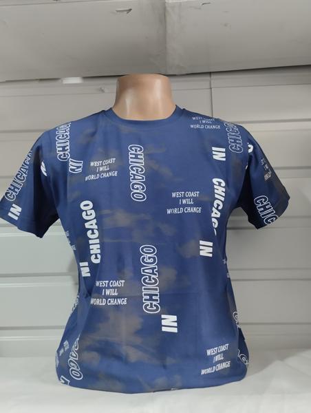 Футболка Panda (S-2XL) 1821 blue (лето)