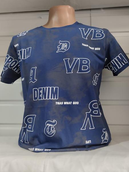 Футболка Panda (S-2XL) 1823 blue (лето)