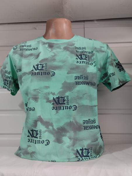 Футболка Panda (S-2XL) 1831 mint (лето)