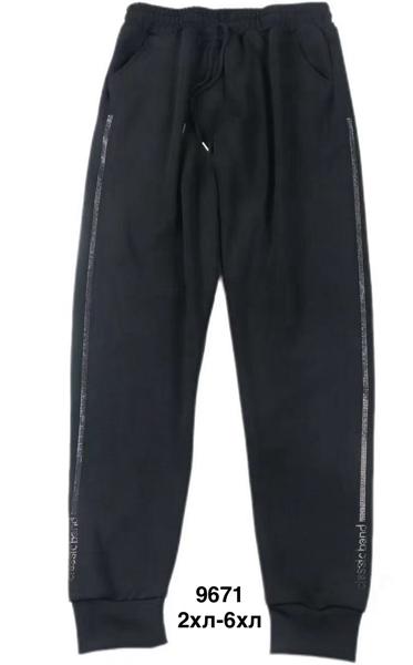 Штаны спорт Minh (44-52) 9671 black (деми)