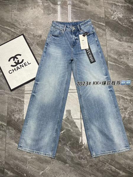 Джинсы Trend (M-XL) 7023 l.blue (деми)