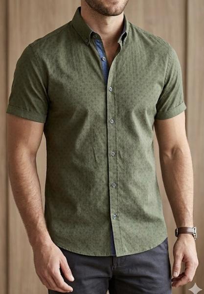 Рубашка Mary Poppins (S-2XL) 7523 green (лето)